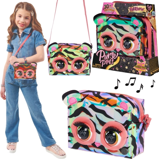 Purse Pets Purrisma poșetă tigru cu ochi interactivi și sunete