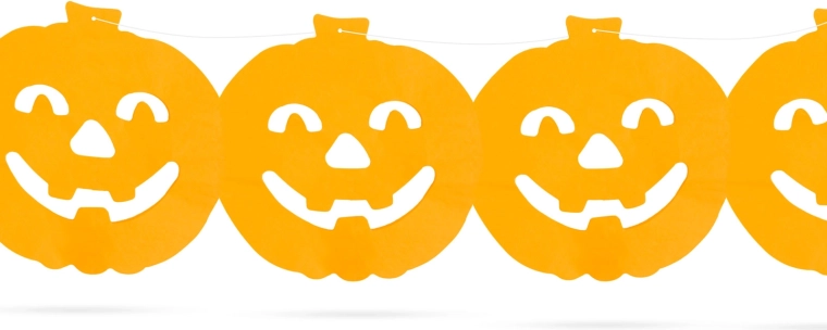 Ghirlandă de hârtie de Halloween cu dovleci, 3 m