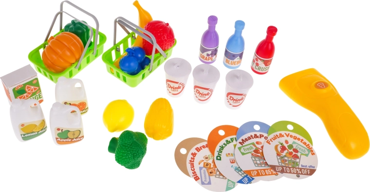 Accesorii bogate pentru jocul de-a magazinul