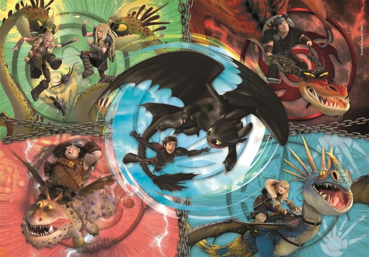 Puzzle Clementoni Cum să-ți dresezi dragonul, 104 piese