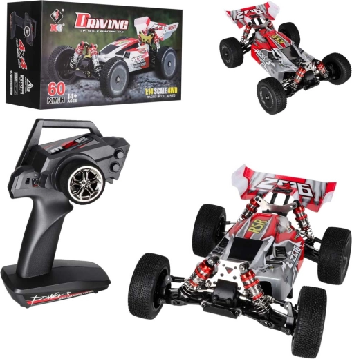 Buggy RC WLToys 144001 1:14 4WD pentru teren accidentat, 60 km/h