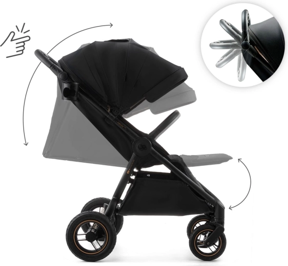 Capotină mare cu UPF50+ și ventilație inteligentă