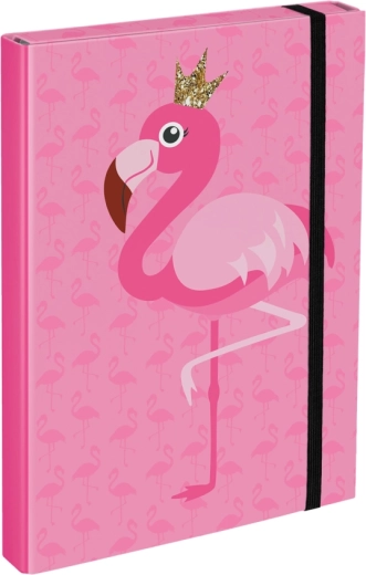 Baagl mapă pentru caiete școlare A4 Flamingo