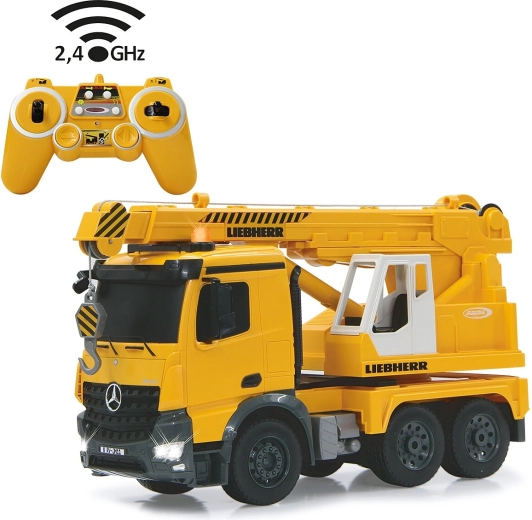 Jamara macara auto grea cu telecomandă Mercedes-Benz Arocs Liebherr 1:20 2,4 GHz