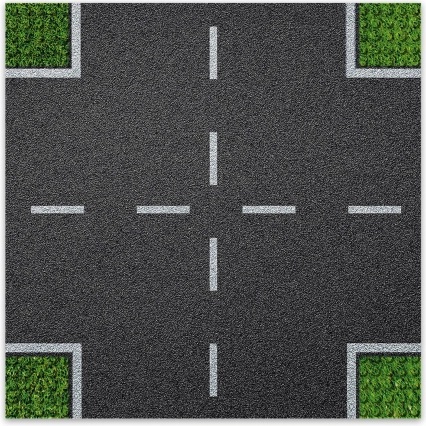 Placă de construcție de design Intersecție BRIXIES Plus