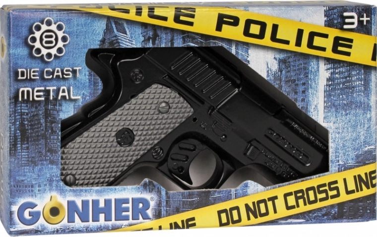 Pistolă de poliție din metal pentru capse, 8 focuri