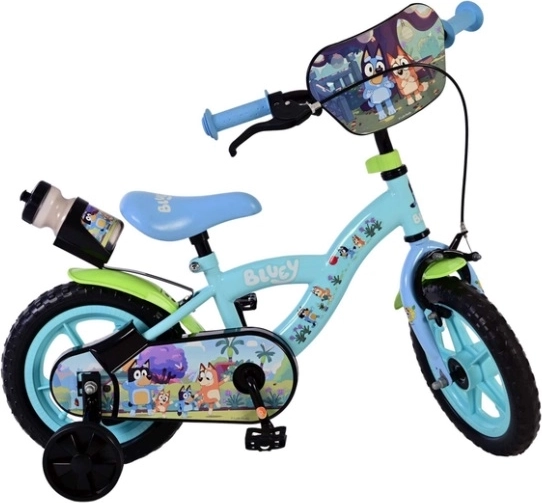 Bicicletă pentru copii Bluey 12″ cu roți ajutătoare laterale și bidon