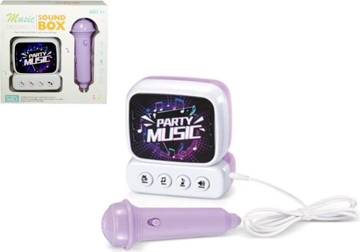 Mini sound box muzical cu microfon pentru copii