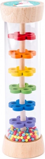 Duș transparent din lemn pentru cadă WOODY