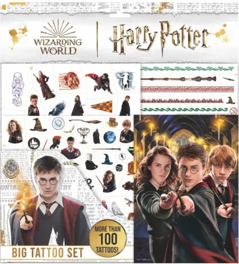Set creativ mare cu caiet și tatuaje Harry Potter