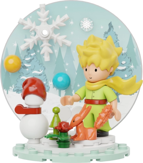 Scenă de iarnă magică cu Micul Prinț