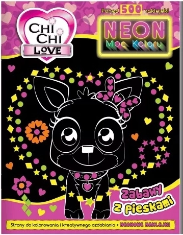 ChiChiLove carte de colorat neon cu autocolante