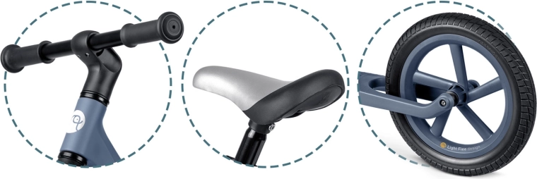 Crește odată cu copilul datorită înălțimii reglabile a șeii