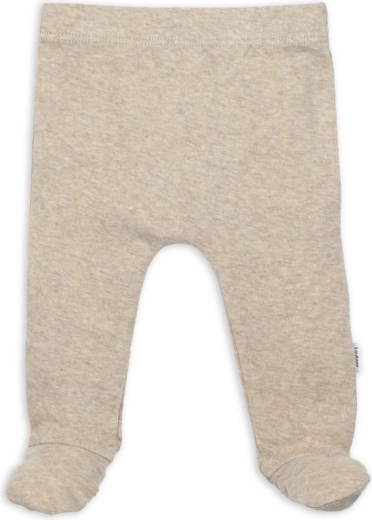 Pantaloni tip salopetă călduroși pentru nou-născuți Lodger cu botoșei integrați Melange beige măr. 50