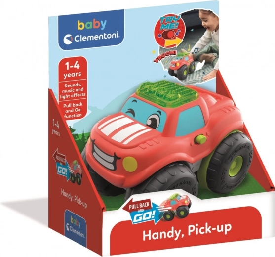 Pick-up interactiv BABY CLEMENTONI pentru cei mai mici, cu mecanism de tracțiune la întoarcere