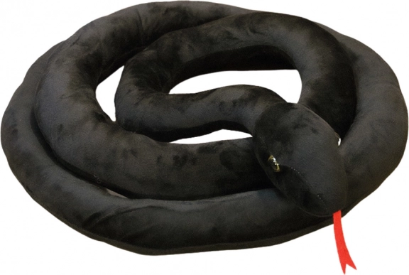 Șarpe de pluș negru 110 cm