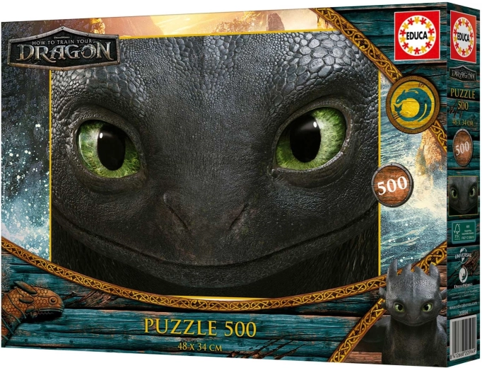 Puzzle Educa Cum să îți dresezi dragonul 500 de piese