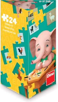 Puzzle Dino Elefanțel Mio 24 piese