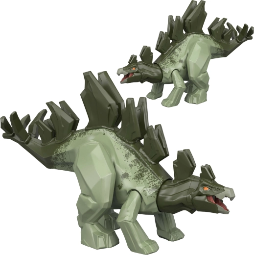 Mattel Jurassic World Mayhem Mix-Ups 2 în 1 stegozaur – figurină dinozaur