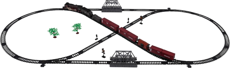 MEGA Tren retro + accesorii