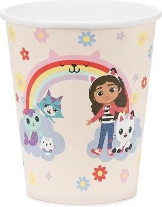 Pahare din hârtie Căsuța lui Gabi – mix de modele 250 ml