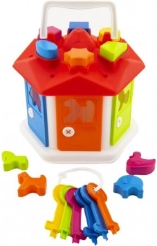 Casetă de sortare forme din plastic cu chei