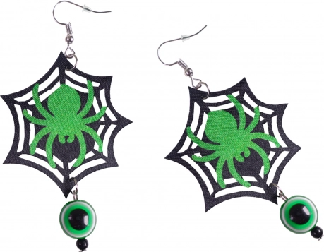 Cercei de Halloween pânză de păianjen cu ochi