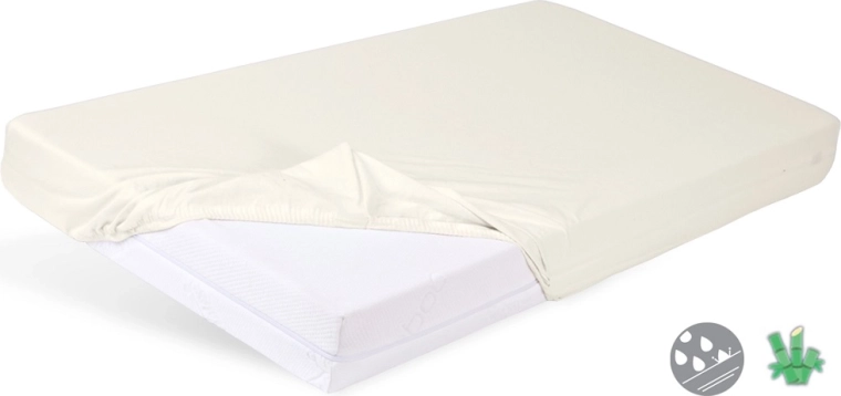 Babymatex cearșaf impermeabil cu elastic Bamboo, bej deschis, 60 × 120 cm