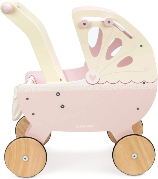 Cărucior din lemn pentru păpuși Sweet Dreams LE TOY VAN