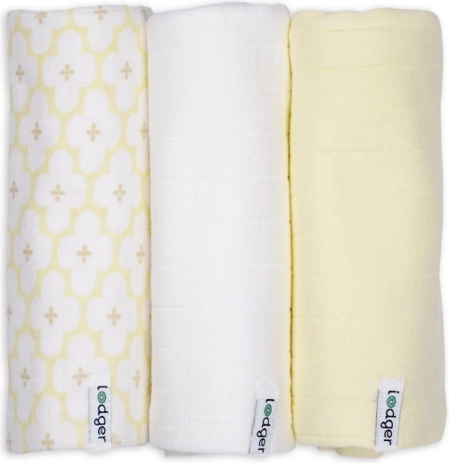 Lodger swaddler solid matcha butter (70 × 70 cm) - set de 3 bucăți