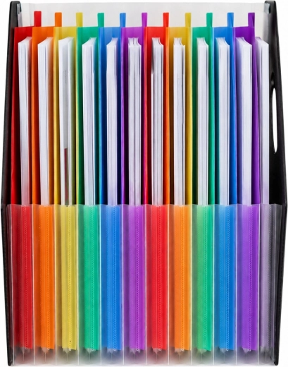 13 compartimente colorate pentru sortare rapidă