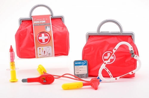 Johntoy geantă de doctor pentru copii cu accesorii (6 piese) - 1 bucată
