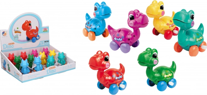 Dinozaur cu mecanism de întindere din plastic 10 cm