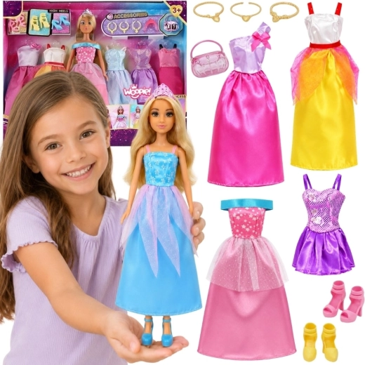 Păpușă Woopie Royal cu rochie de bal și accesorii