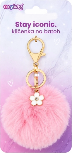 Breloc fashion Oxybag cu pompon roz