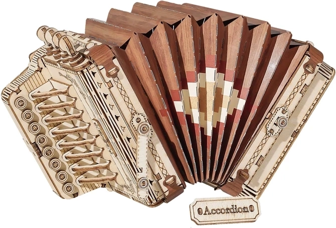 Puzzle 3D de lemn Acordeon