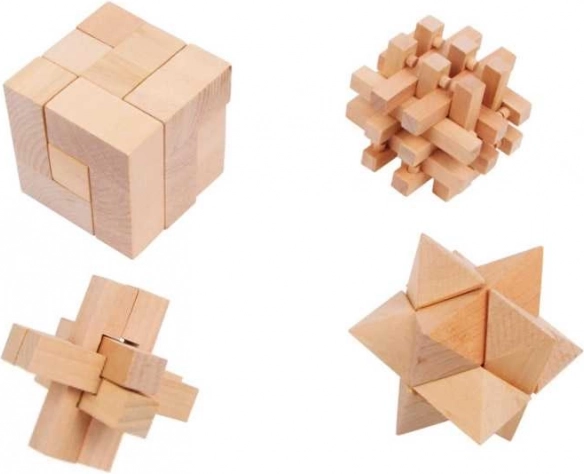 Set Puzzle din Lemn 4 buc