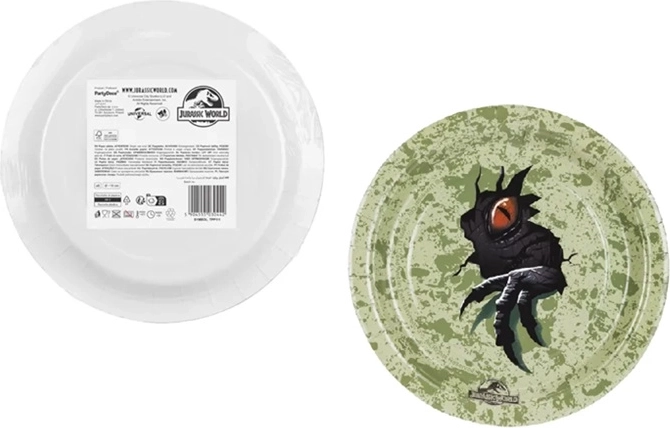Farfurii de petrecere din hârtie Jurassic World 18 cm (6 buc.)