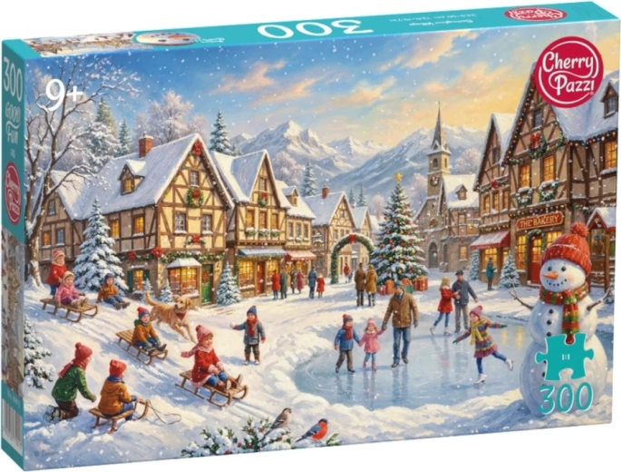 Puzzle Cherry Pazzi Sat înzăpezit, 300 de piese