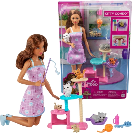 Barbie îngrijitoare de pisicuțe Kitty Condo – joc cu animăluțe de la MATTEL