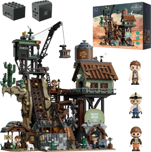 Set de construcție Pantasy Mina de aur Western Mine, 2990 de piese