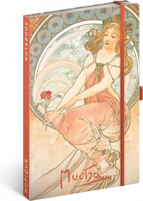 Notes NOTIQUE Alfons Mucha – Pictură, dictat 13 × 21 cm