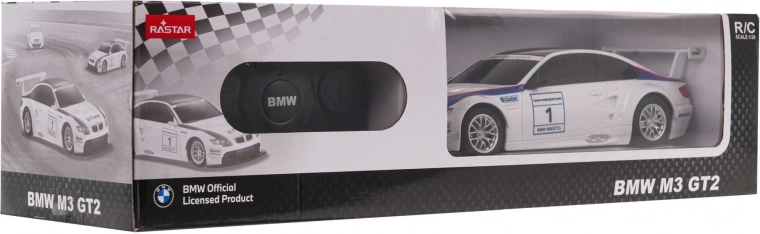 Mașină BMW M3 1:24 (albă) cu telecomandă de la RASTAR