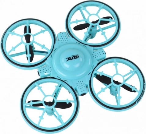 Dron albastru pentru copii cu lumini LED și control prin brățară
