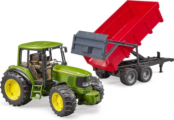 Bruder tractor John Deere cu benă basculantă 1:16
