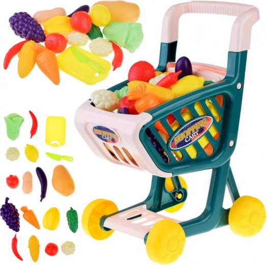 coș de cumpărături cu fructe și legume, set de 32 de piese