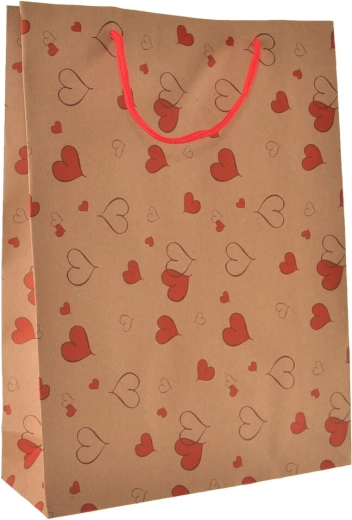 Pungă cadou cu inimioare