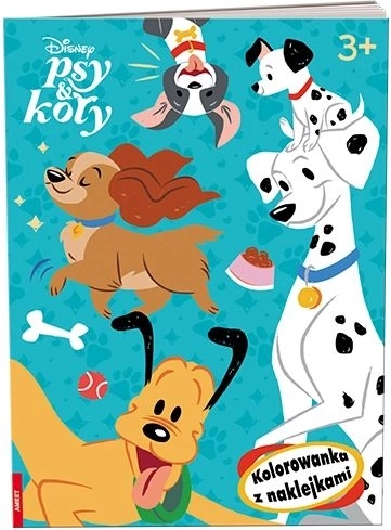 Ameet Disney Câini și pisici – carte de colorat cu autocolante