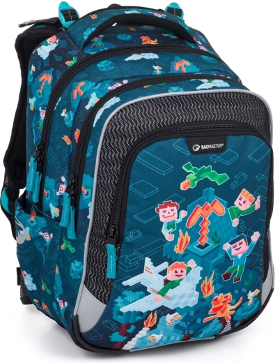 Bagmaster LUMI 24 E ghiozdan școlar – lume cubică