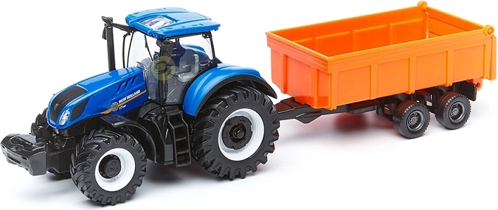 Tractor Bburago New Holland T7.315 cu remorcă